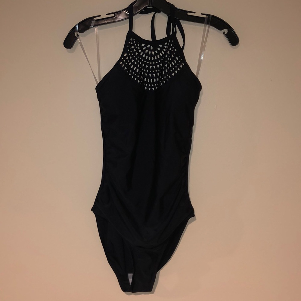 Laser cut halter one piece